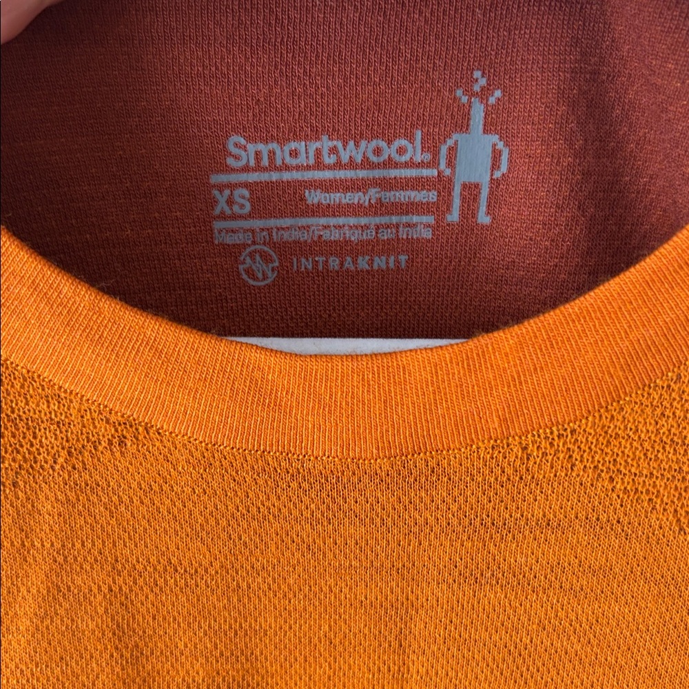 Smartwool Orange Long Sleeve Tee Intraknit size xs - Picture 2 of 3